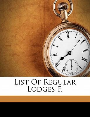 List Of Regular Lodges F. Freemasons. Grand Lodge of New Jersey.