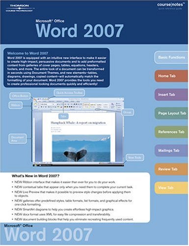 microsoft office word 2007 course notes by course ms word books