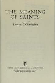 The Meaning of Saints