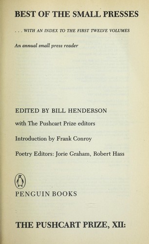 The Pushcart Prize 12