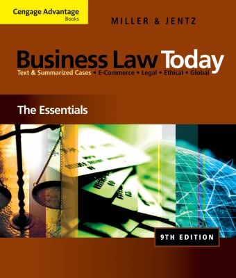 Business Law Today By Roger Leroy Miller Gaylord A Jentz Reviews Description Amp More Isbn