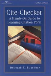 Cite Checker: A Hands-On Guide to Learning Citation Form - Bouchoux, Deborah E.