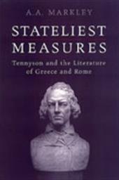 ISBN 9780802089373 product image for Stateliest Measures: Tennyson and the Literature of Greece and Rome | upcitemdb.com