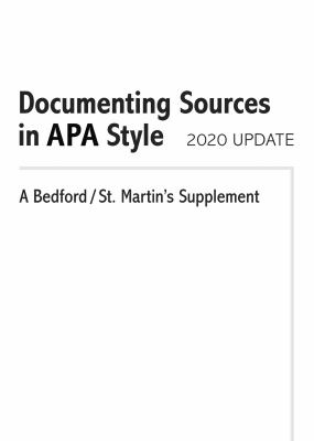ISBN 9781319350802 product image for Documenting Sources in Apa Style: 2020 Update by Bedford (Paperback) | upcitemdb.com