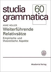 ISBN 9783050041353 product image for Weiterfhrende Relativstze: Empirische Und Theoretische Aspekte (Studia Grammatic | upcitemdb.com