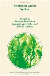 Studies in Greek Syntax - Alexiadou, A. / Horrocks, G. C. / Stavrou, Melita